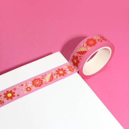 Flower Garden Pink Floral Washi Tape