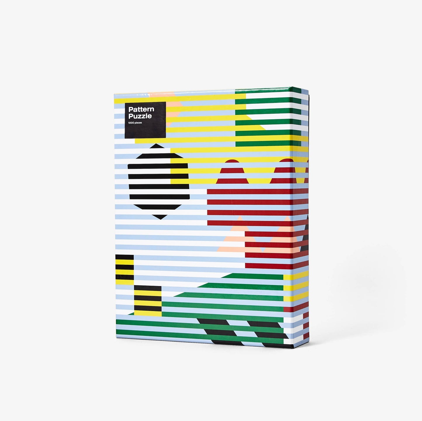 Colorful patterned book or notebook with abstract designs on a white background