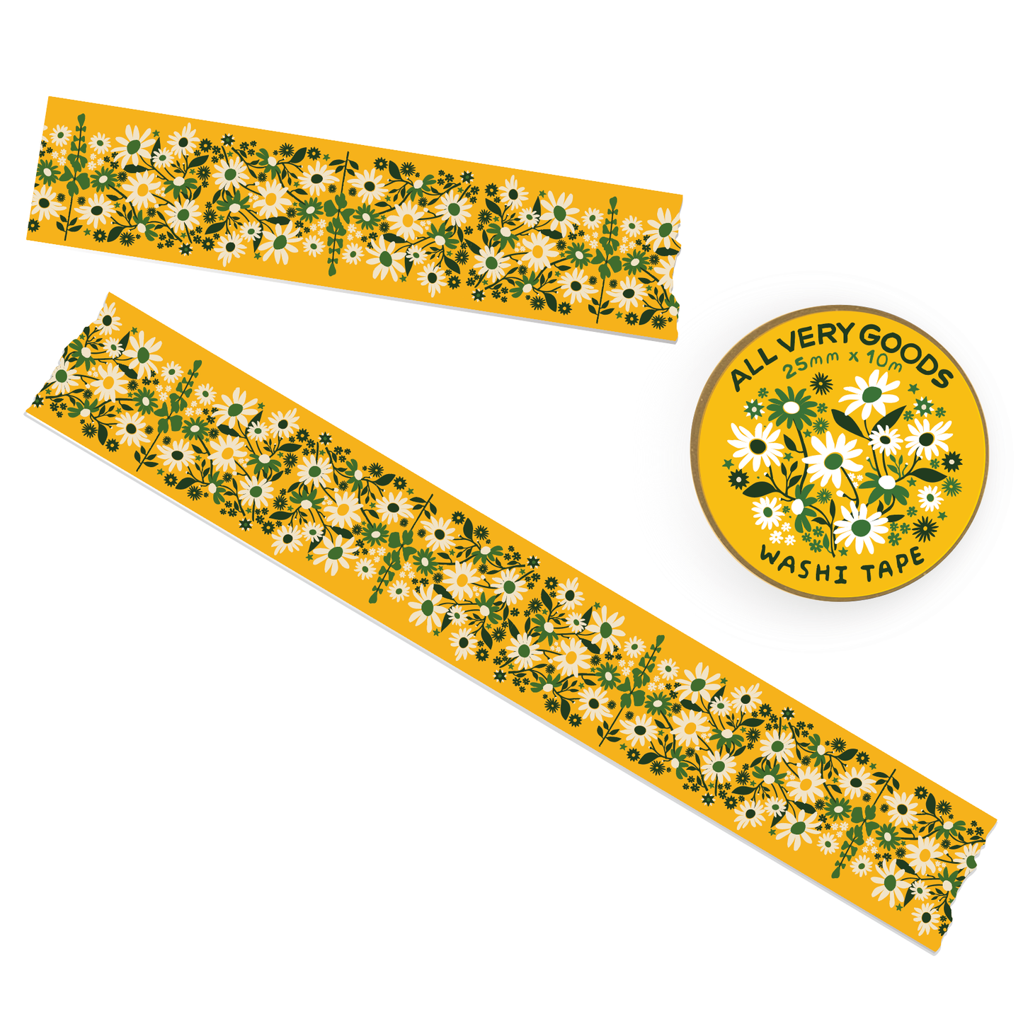 Yellow Daisies Washi Tape