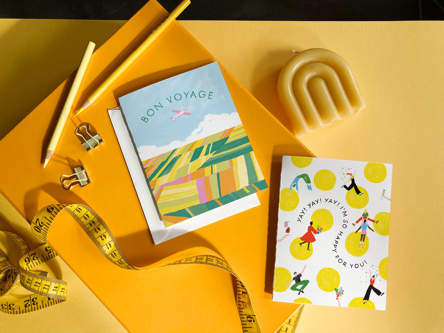 Bon Voyage Fields Greeting Card