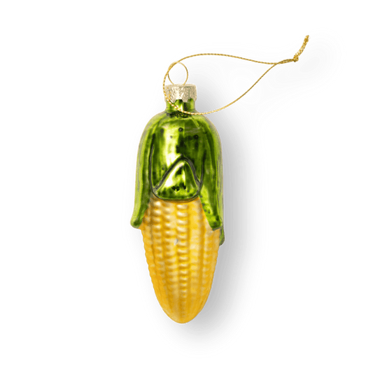 Corn on the Cob Glass Ornament