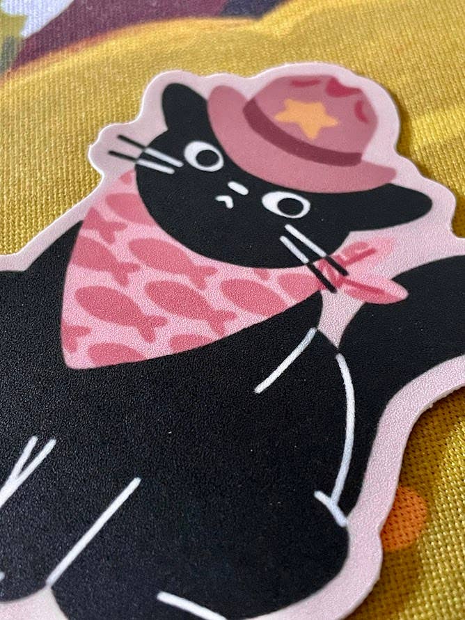 Yee to the Haw Cowboy Cat Sticker