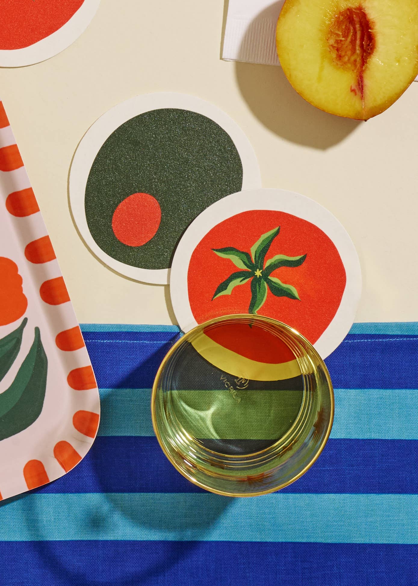 Pimento Olive Coaster Set