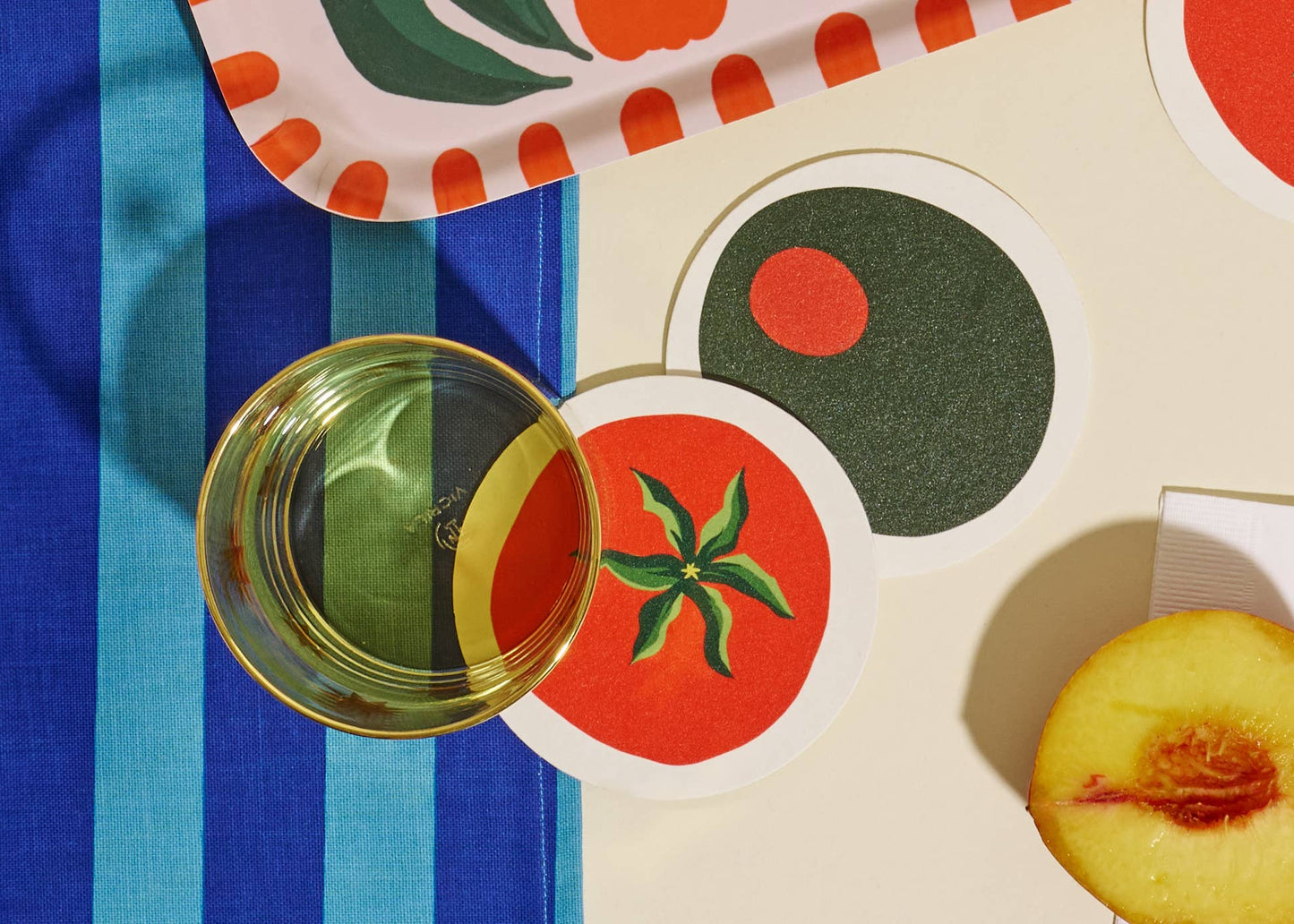 Pimento Olive Coaster Set