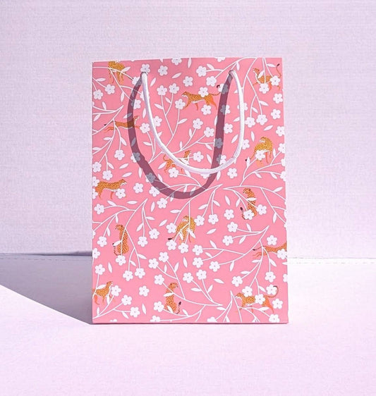 Cheetahs and Cherry Blossoms Gift Bag