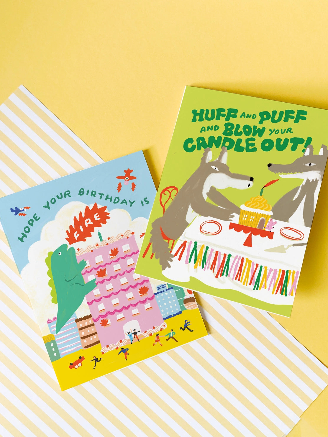 Huff and Puff Birthday Greeting Card