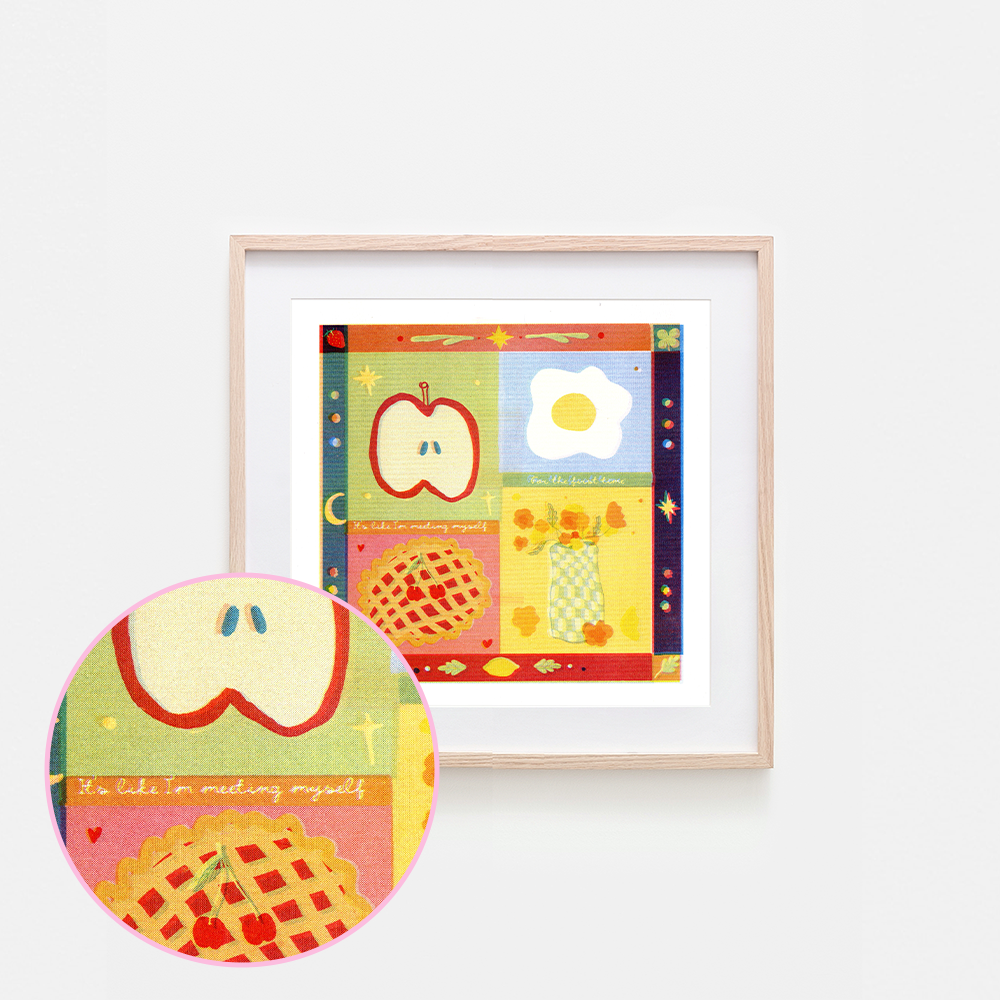 Apple and Cherry Pie Riso Art Print