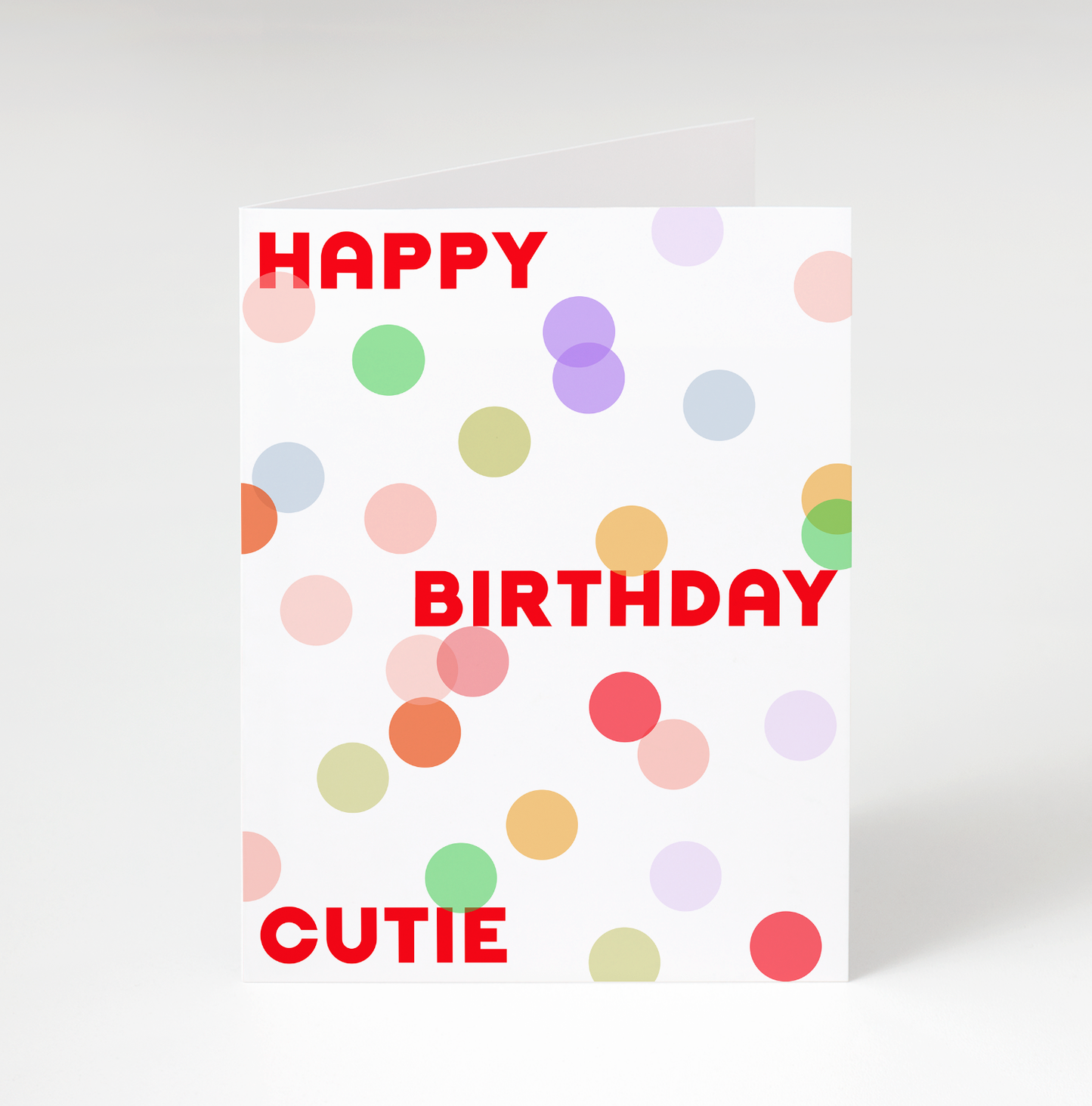 Birthday Cutie Greeting Card polka dot bon femmes
