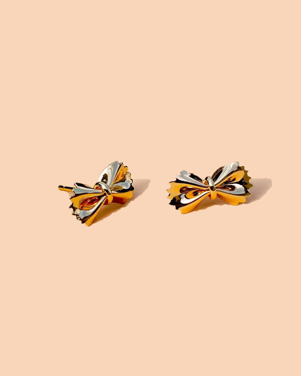 Bow Tie Pasta Stud Earrings