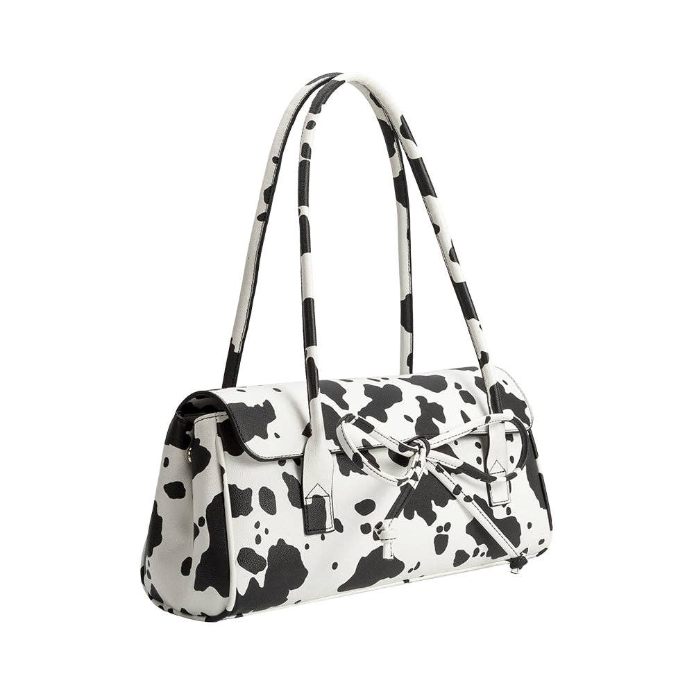 Melie Bianco Bowie Cow Print Shoulder Bag