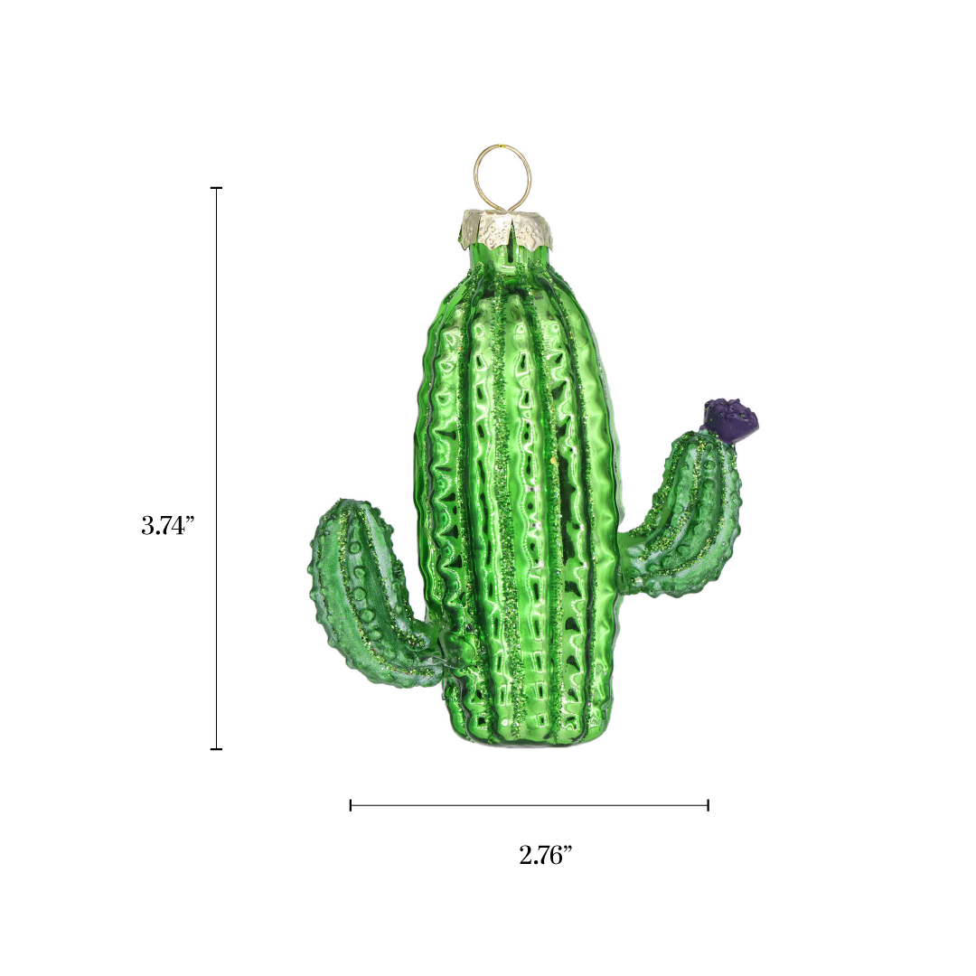 Cactus Glass Ornament