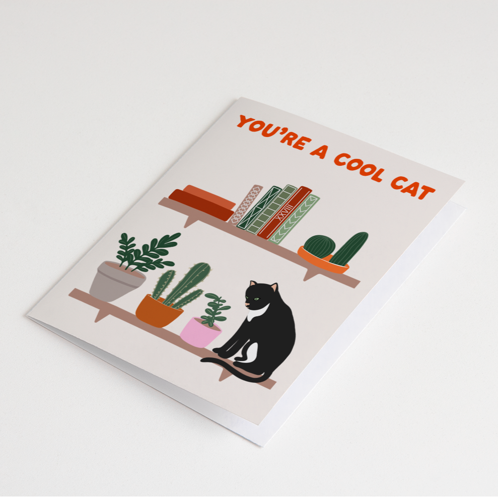 Cool Cat Greeting Card