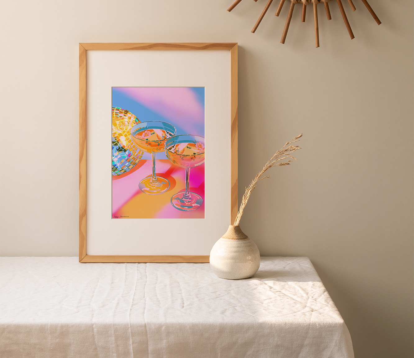 Disco Cocktail Art Print