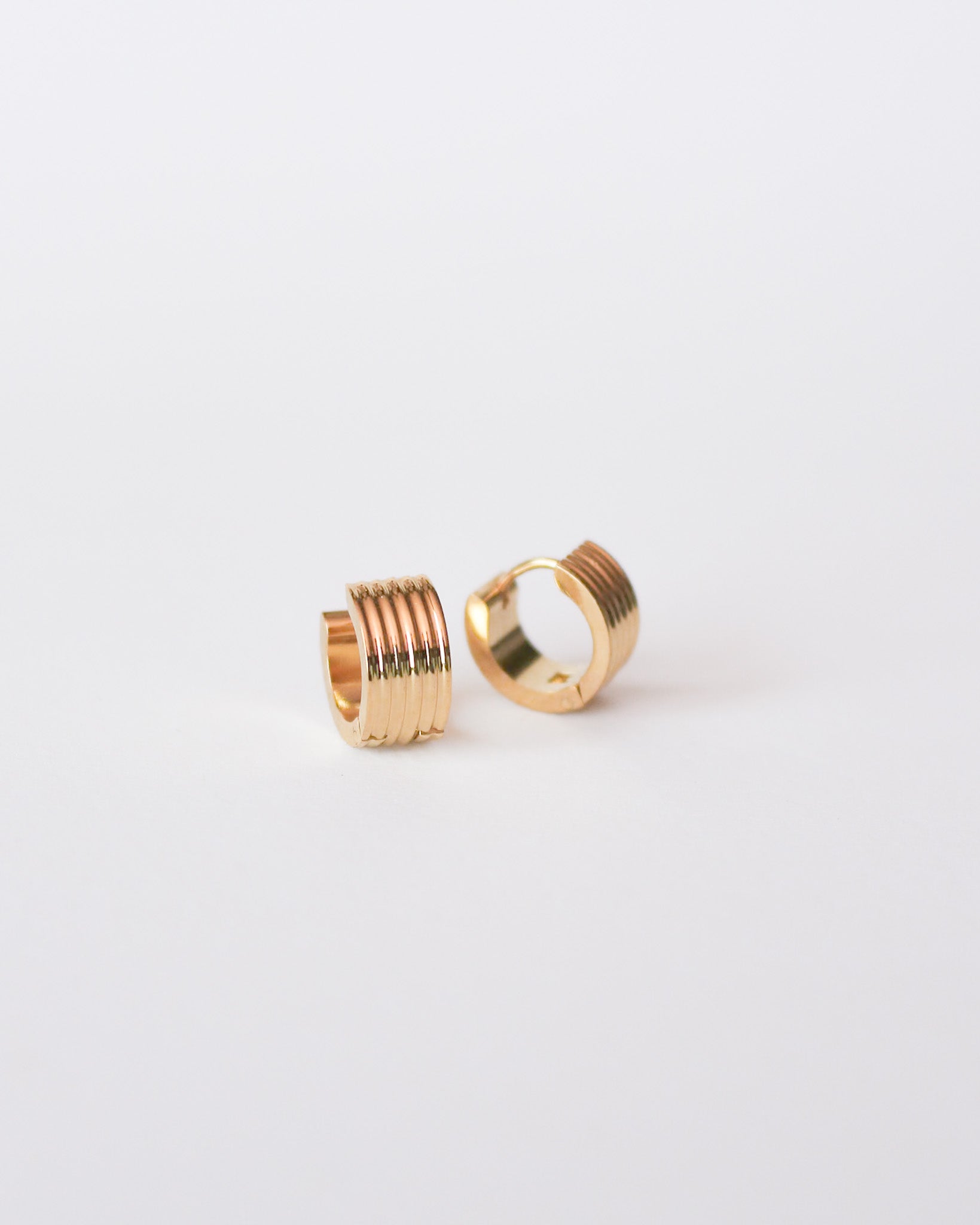 Gotta Have It Ribbed Huggie Hoop Earrings