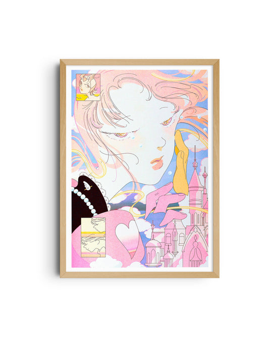 If I Dream About You Risograph Art Print by Saitemiss