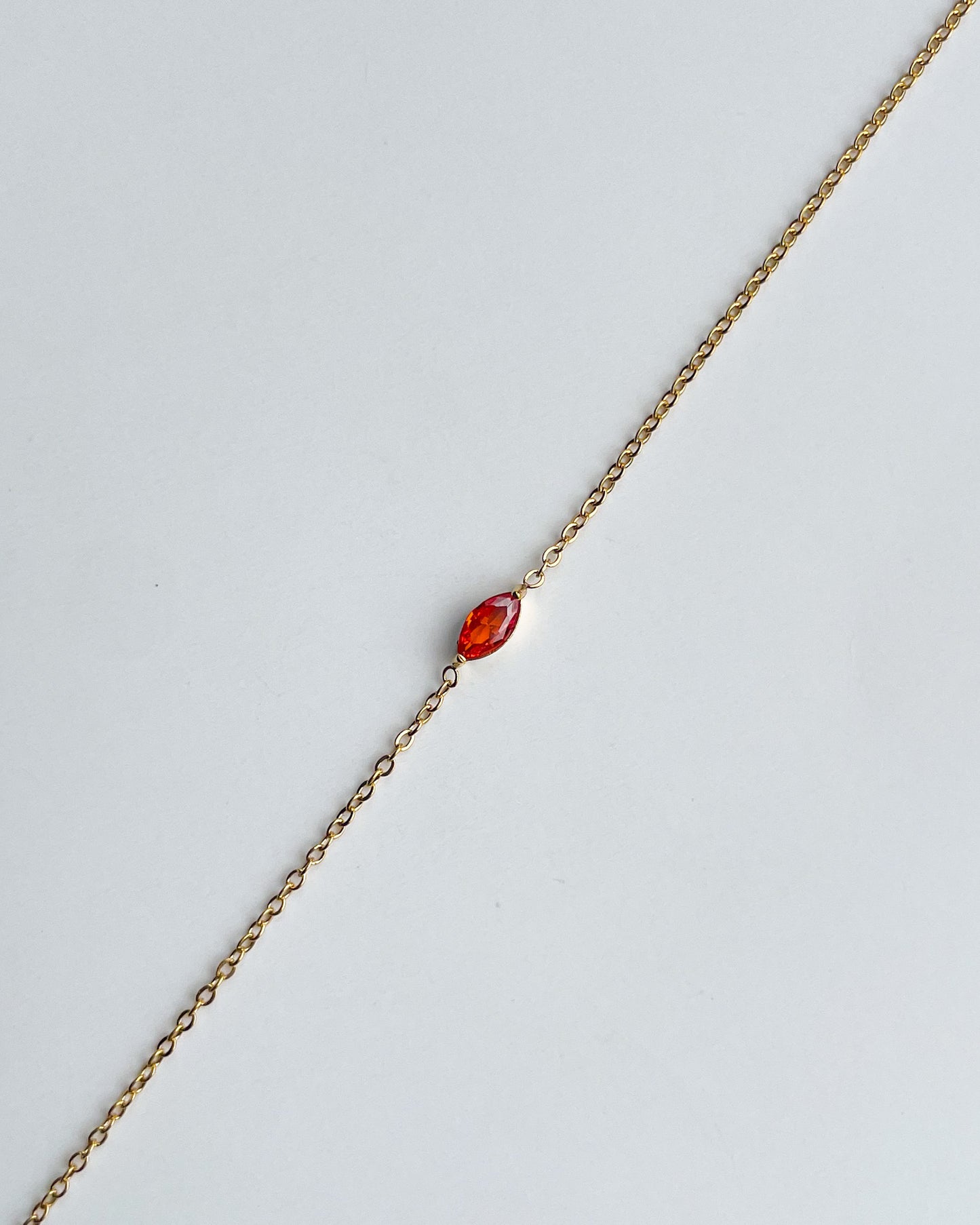 Jewelz Birthstone Bracelet - Garnet
