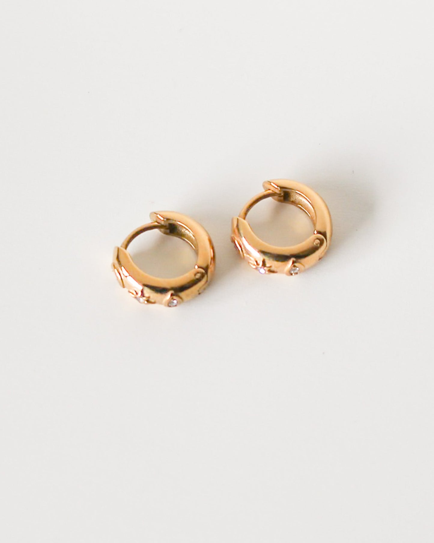 Lune Celestial Huggie Hoop Earrings