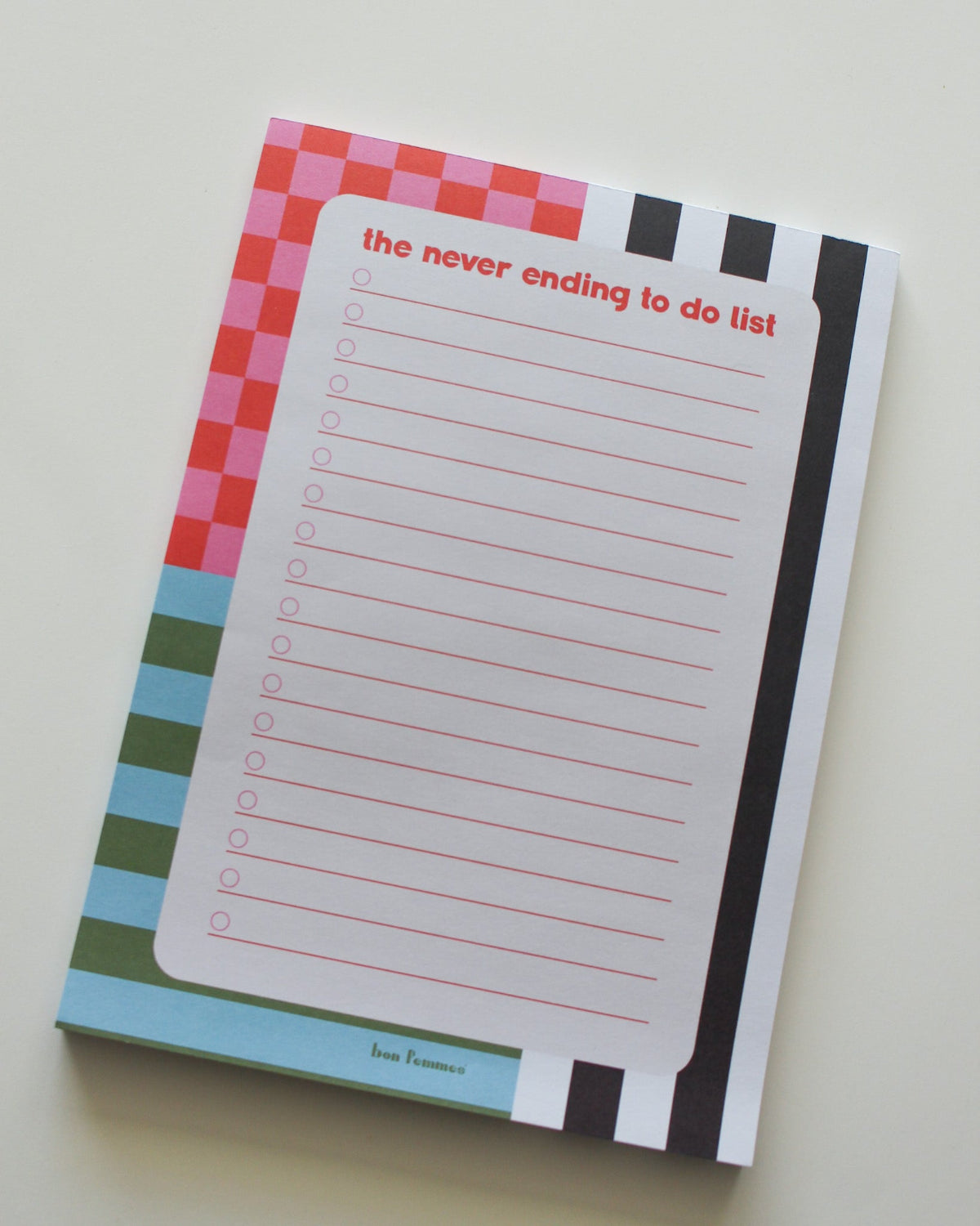 Never Ending To Do List Notepad - Bon Femmes - desk pad