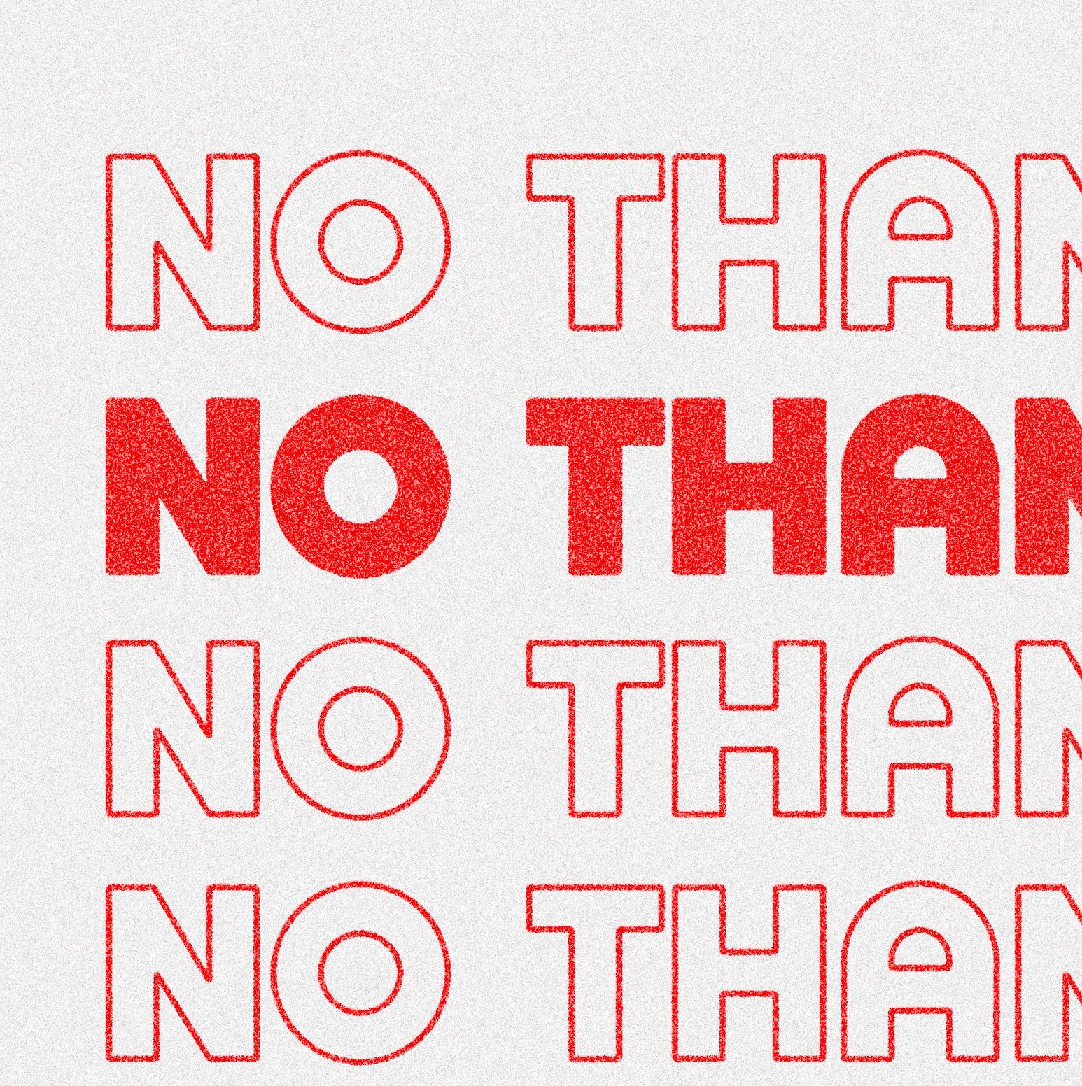 No Thanks Art Print