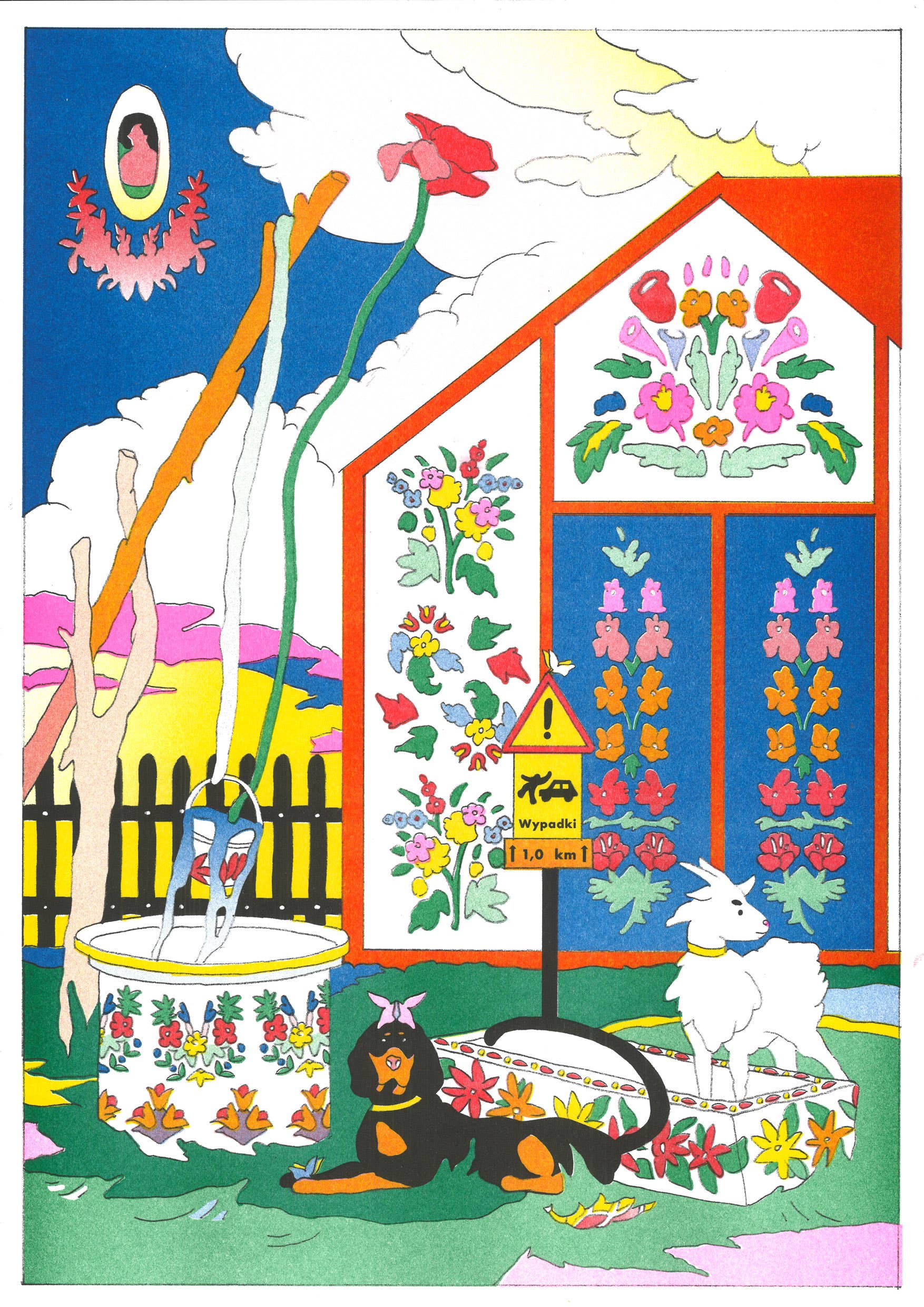 Nowhere in Poland Risograph Art Print Abwu