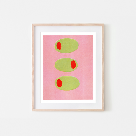 Olives Risograph Art Print