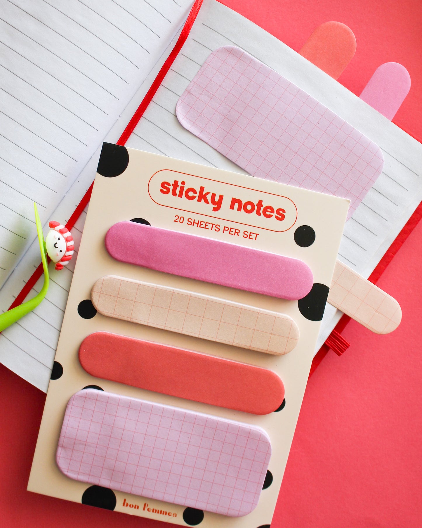 Peachy Keen Sticky Note Set - bon femmes
