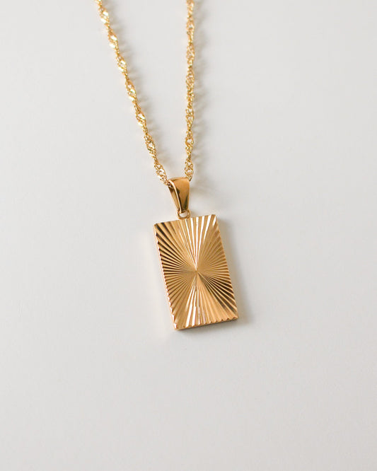 Radieux rectangle pendant Necklace