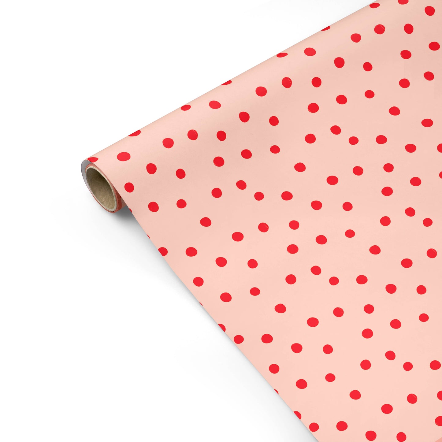 Red and pink Polka Dots Gift Wrap Roll