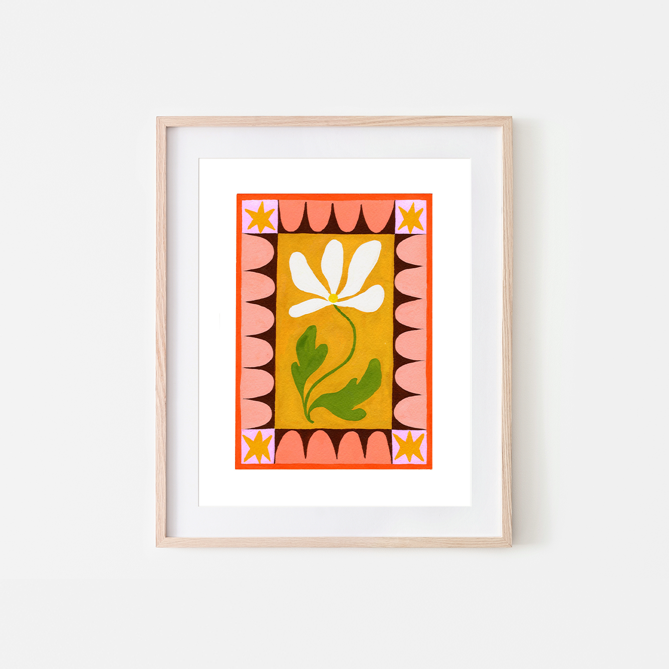 Scalloped Folkie Art Print