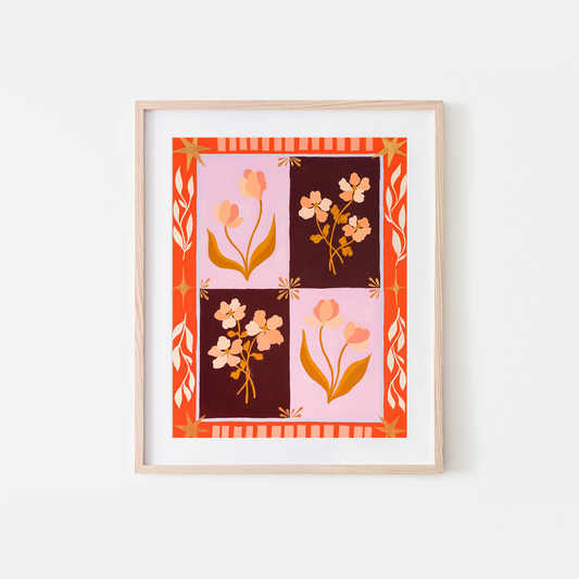 Shes In The Light floral Art Print