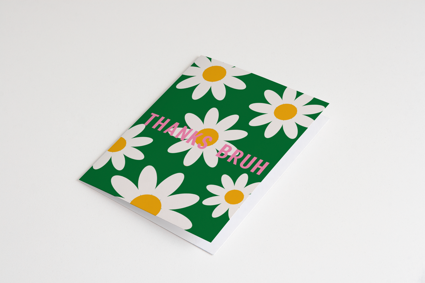 Thanks Bruh Greeting Card, Green