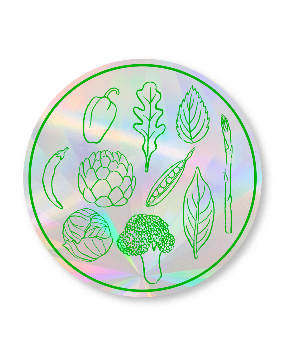 Veggies Sun Catcher Rainbow Maker Decal