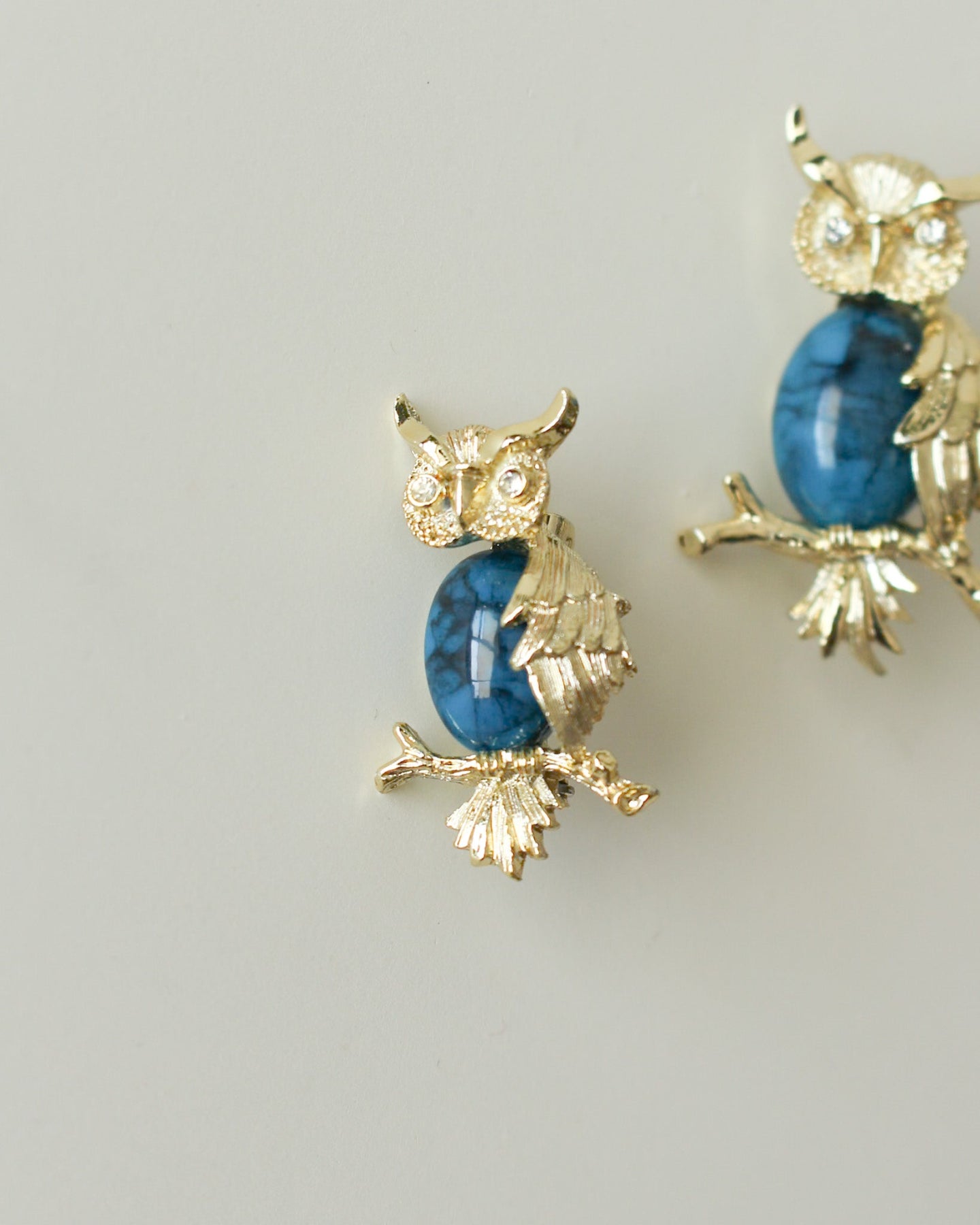 Vintage Gerry's Owl Brooch Set