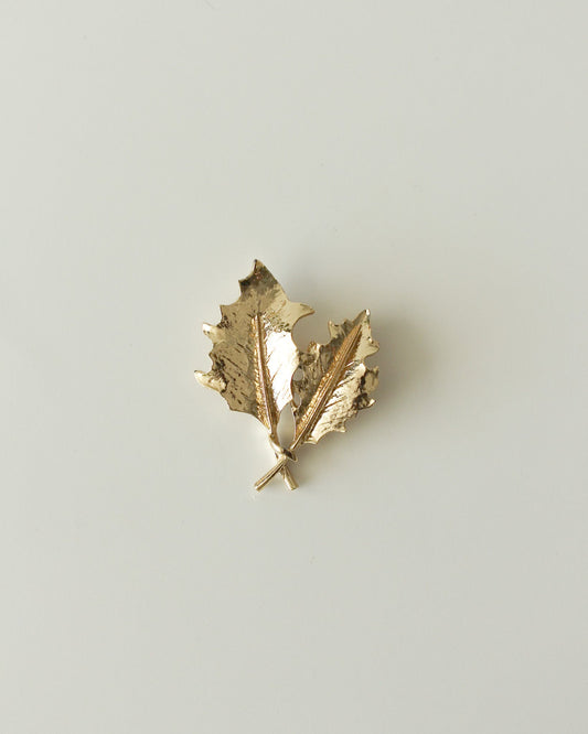 Vintage Holly Leaves Brooch