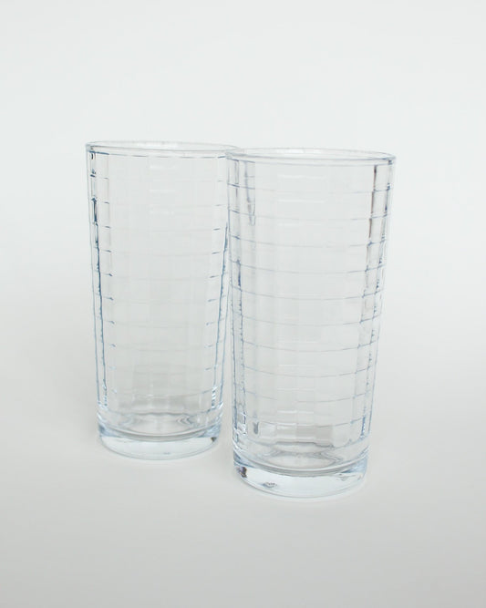 Vintage Pasabahce Windowpane Glasses