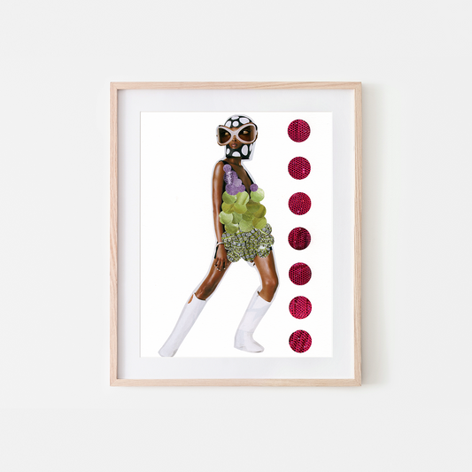 Who Is She? Collage Art Print
