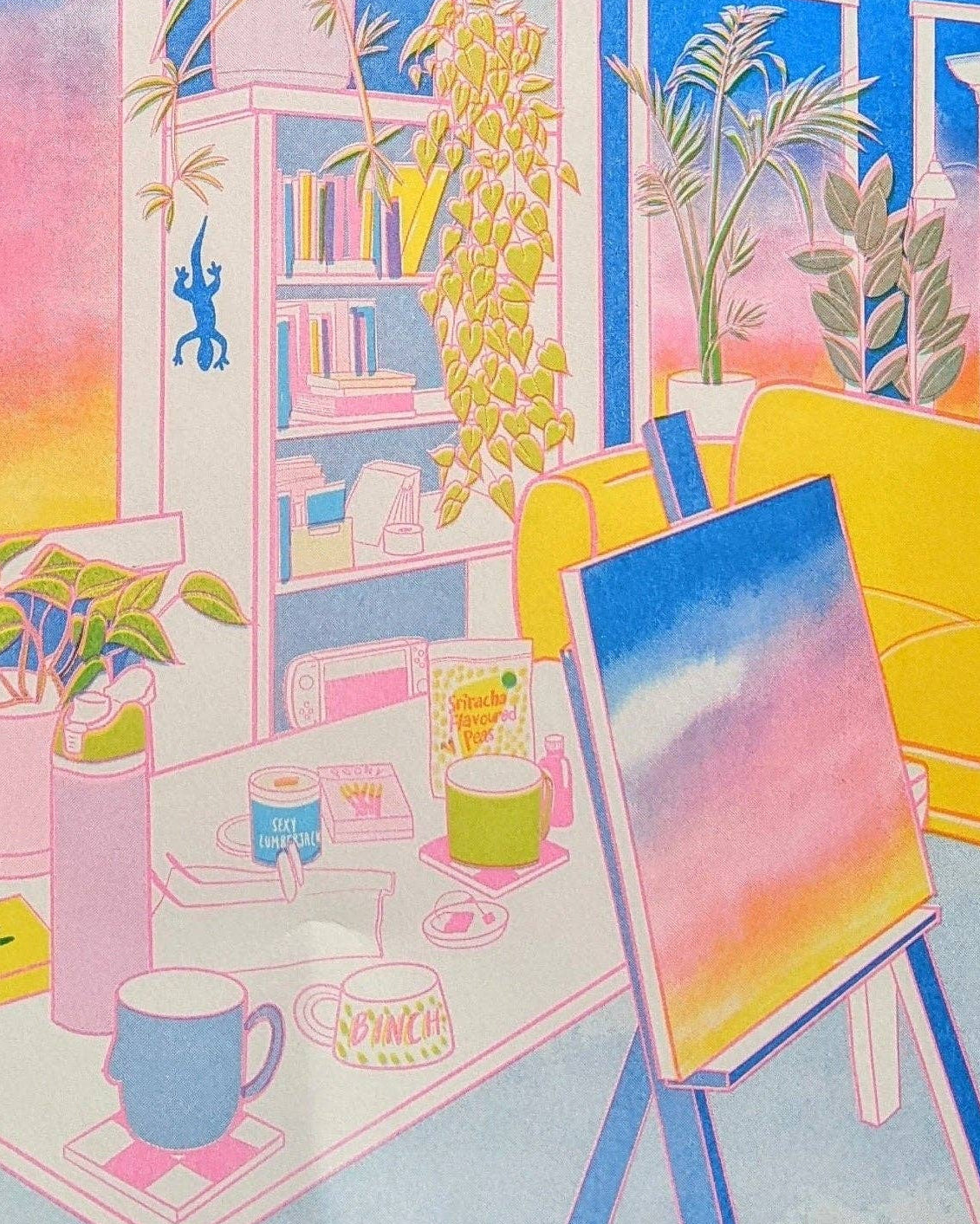 6pm Risograph Art Print