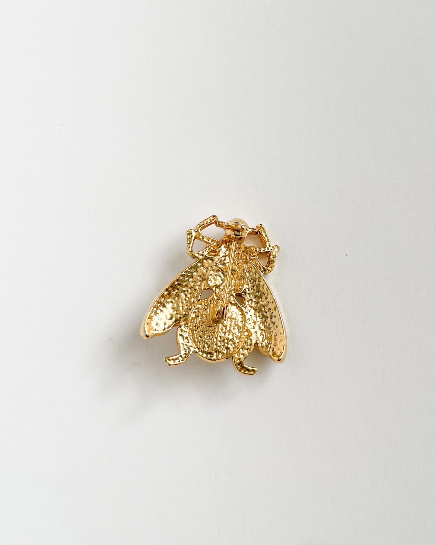 Gold, Pearl and Crystal Bug Brooch