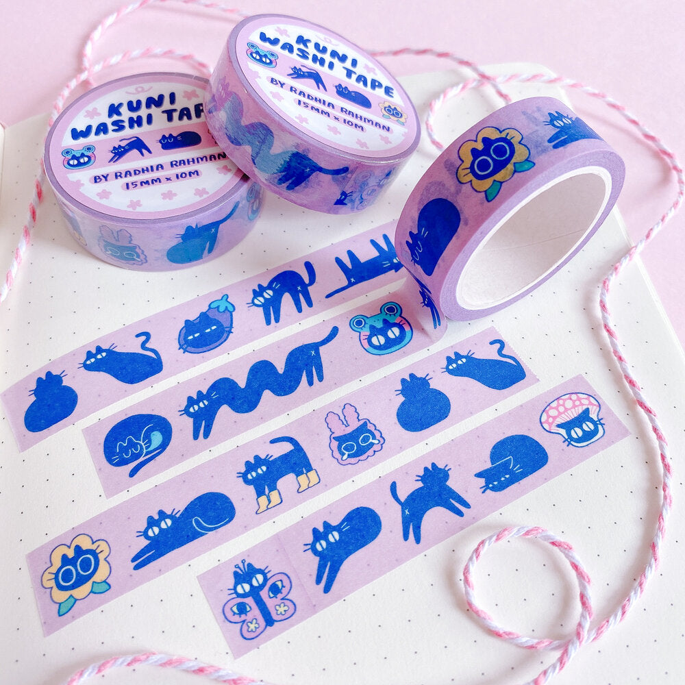 Kuni Cat Washi Tape Radhia Rahman