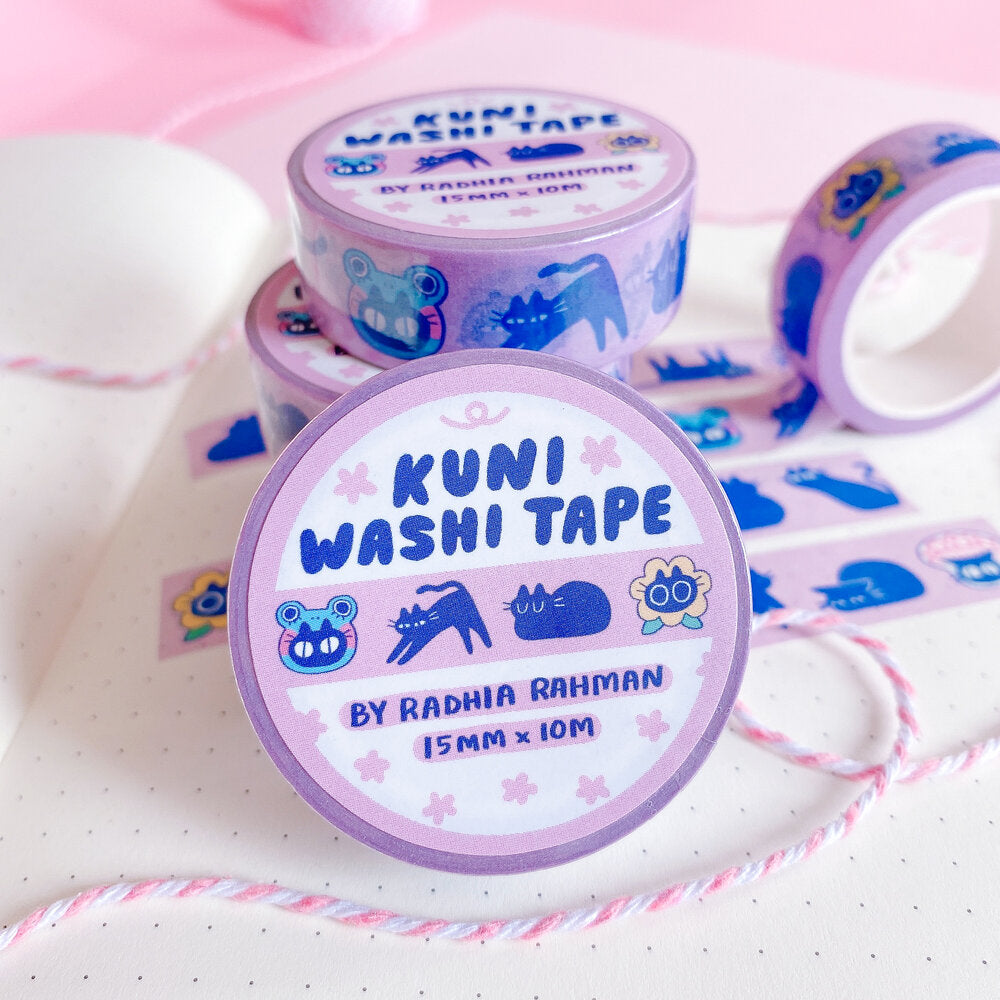 Kuni Cat Washi Tape Radhia Rahman