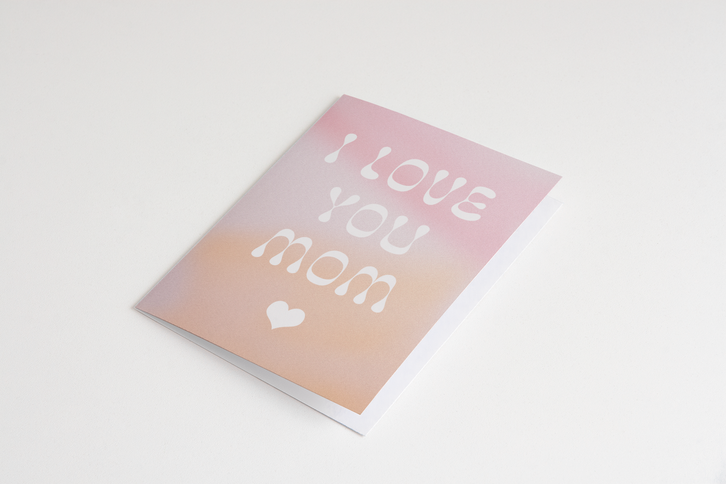Love You Mom Peach Card