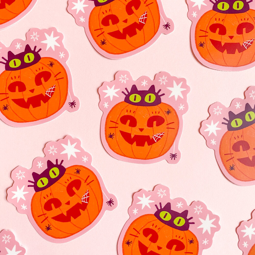 Pumpkin Kuni Cat Sticker Radhia Rahman