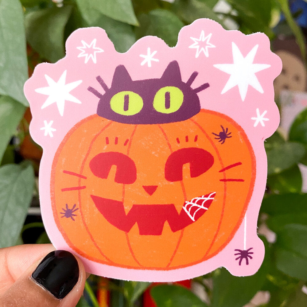 Pumpkin Kuni Cat Sticker Radhia Rahman