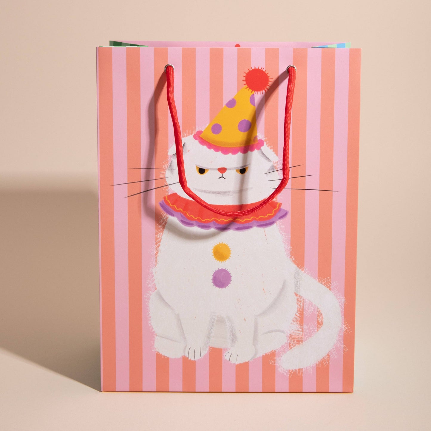 Pierrot The Cat Striped Gift Bag