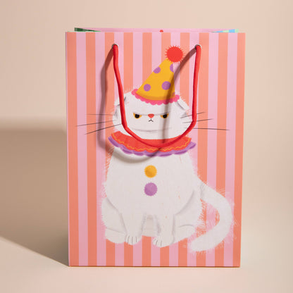 Pierrot The Cat Striped Gift Bag