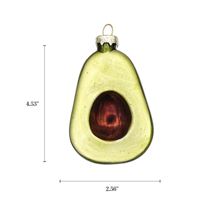 Avocado Glass Ornament