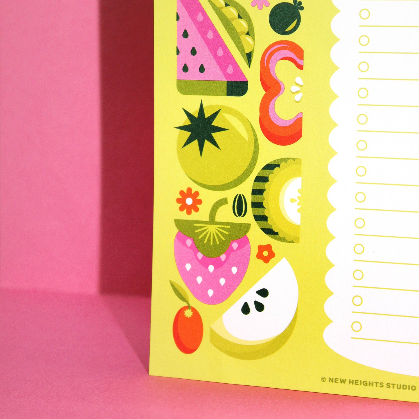 Fruits & Veggies Grocery List Notepad