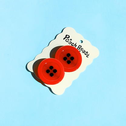 Button Hair Clip Set