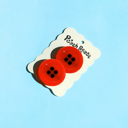Button Hair Clip Set