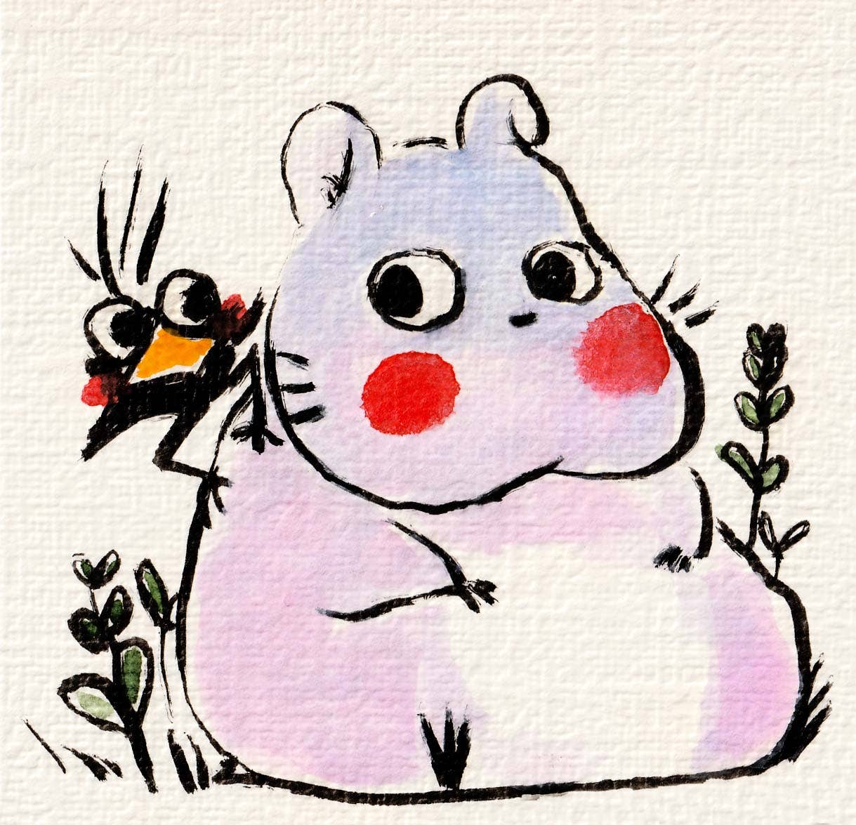 Lil Spirited Away Friends Mini Art Print